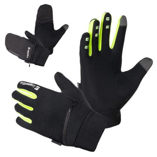 Běžecké rukavice inSPORTline Tibidabo  černá-fluo