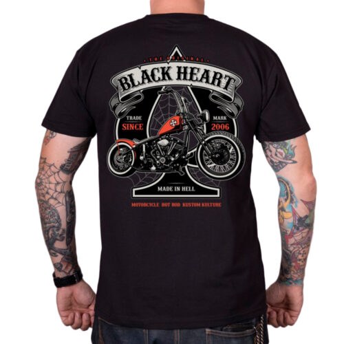 Triko BLACK HEART Orange Chopper