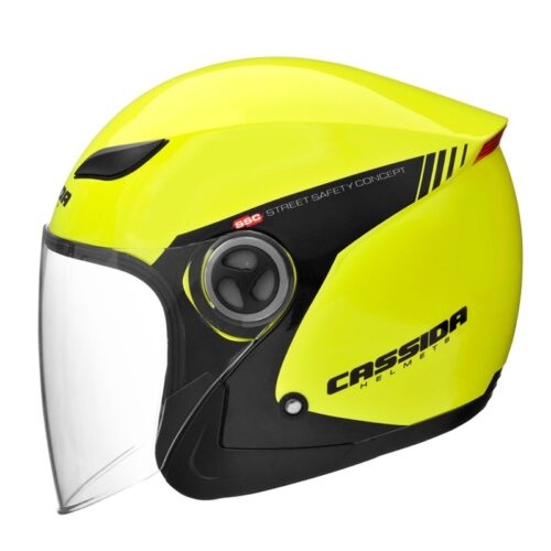 Moto přilba Cassida Reflex Safety  černá-fluo žlutá