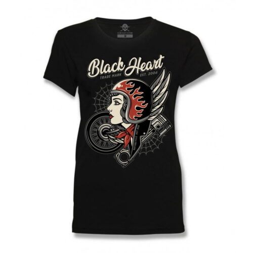 Dámské triko BLACK HEART Motorcycle Girl