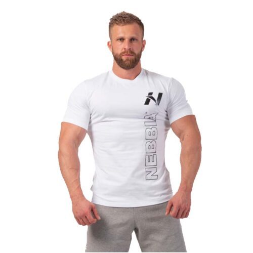 Pánské tričko Nebbia Vertical Logo 293  Black