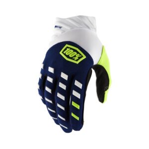 Motokrosové rukavice 100% Airmatic modrá/bílá